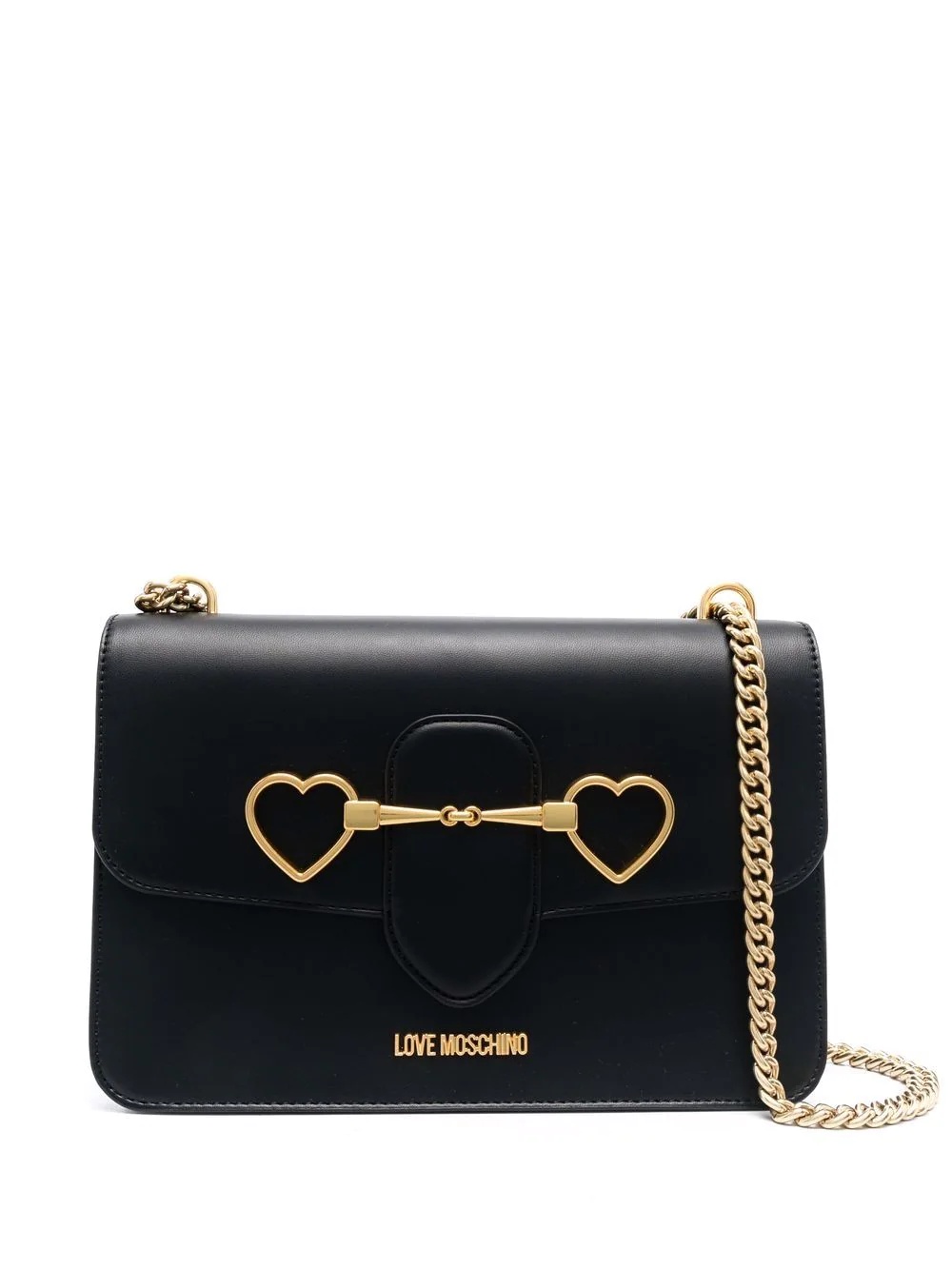 heart-buckle shoulder bag - 1