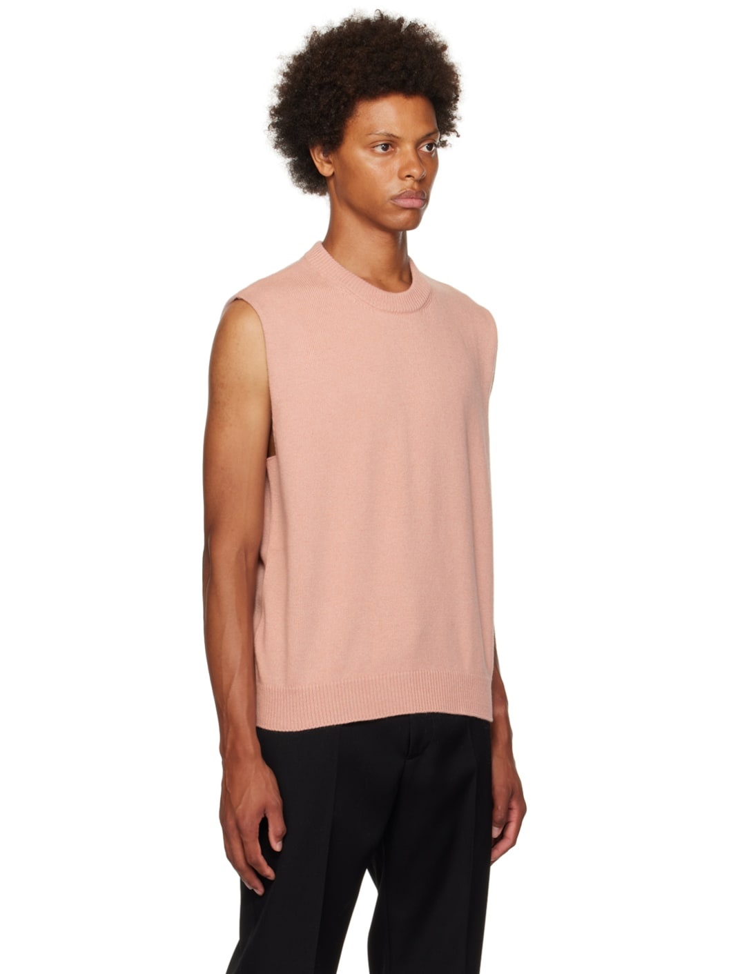 Pink Crewneck Vest - 2