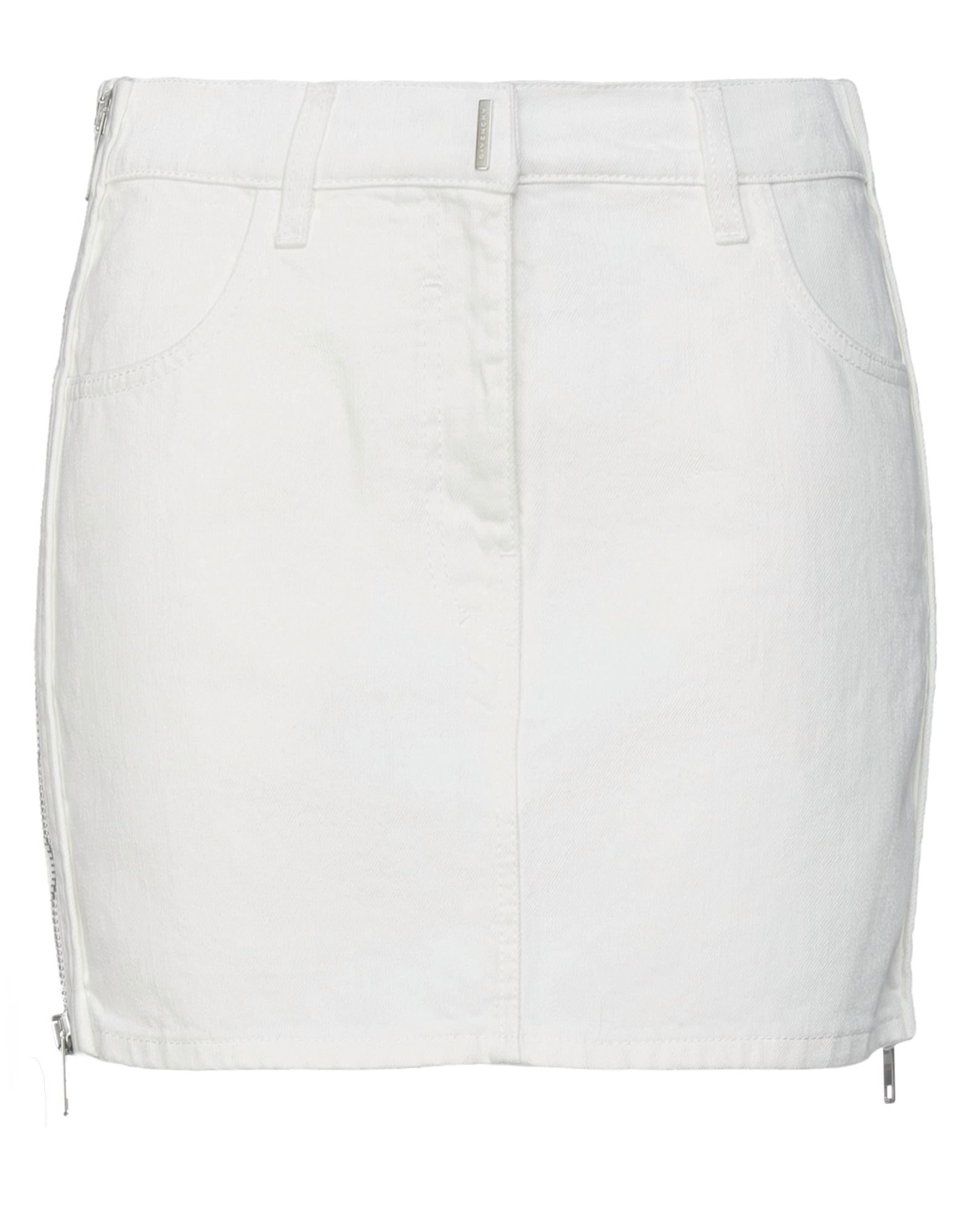 White Women's Denim Skirt - 1