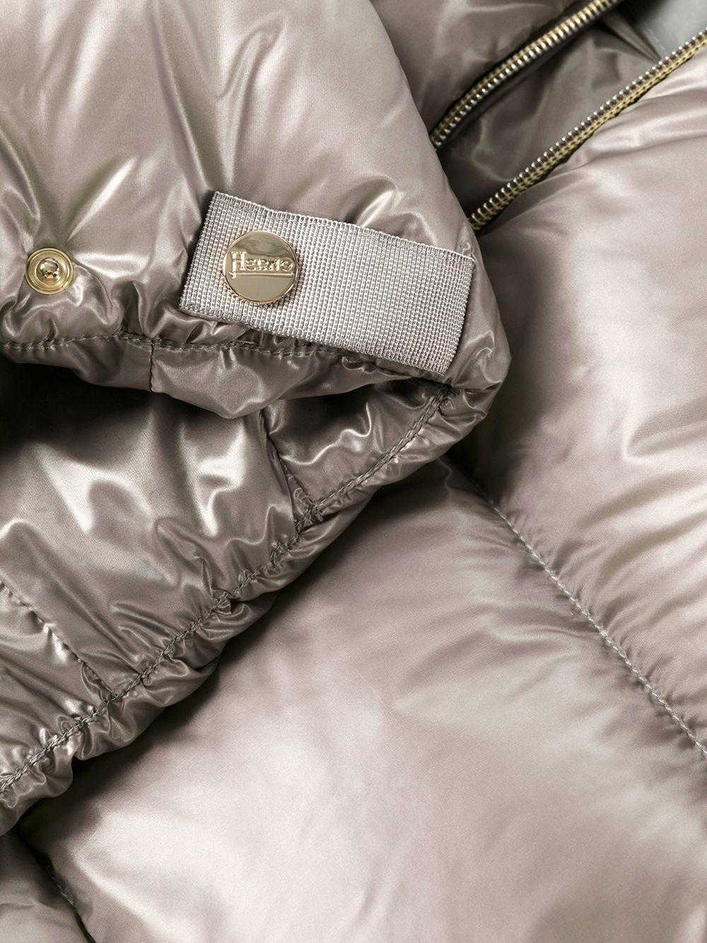 metallic quilted puffer jacket - 8