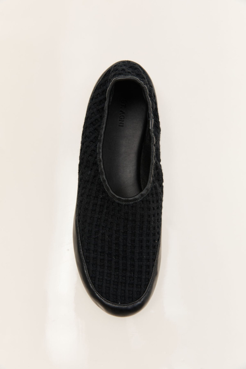 Cotton Grid Flats - Black 5
