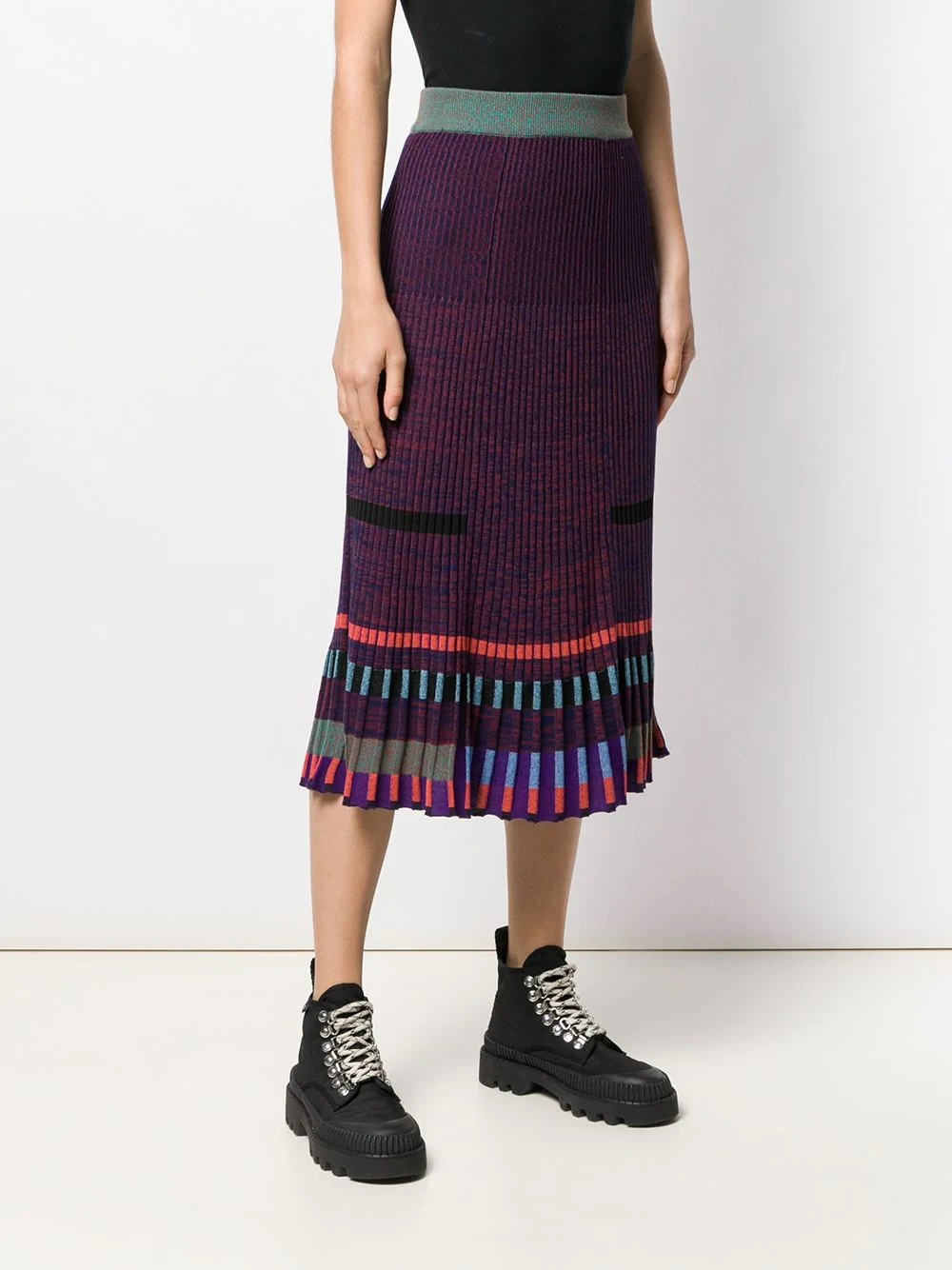 ribbed midi skirt - 3