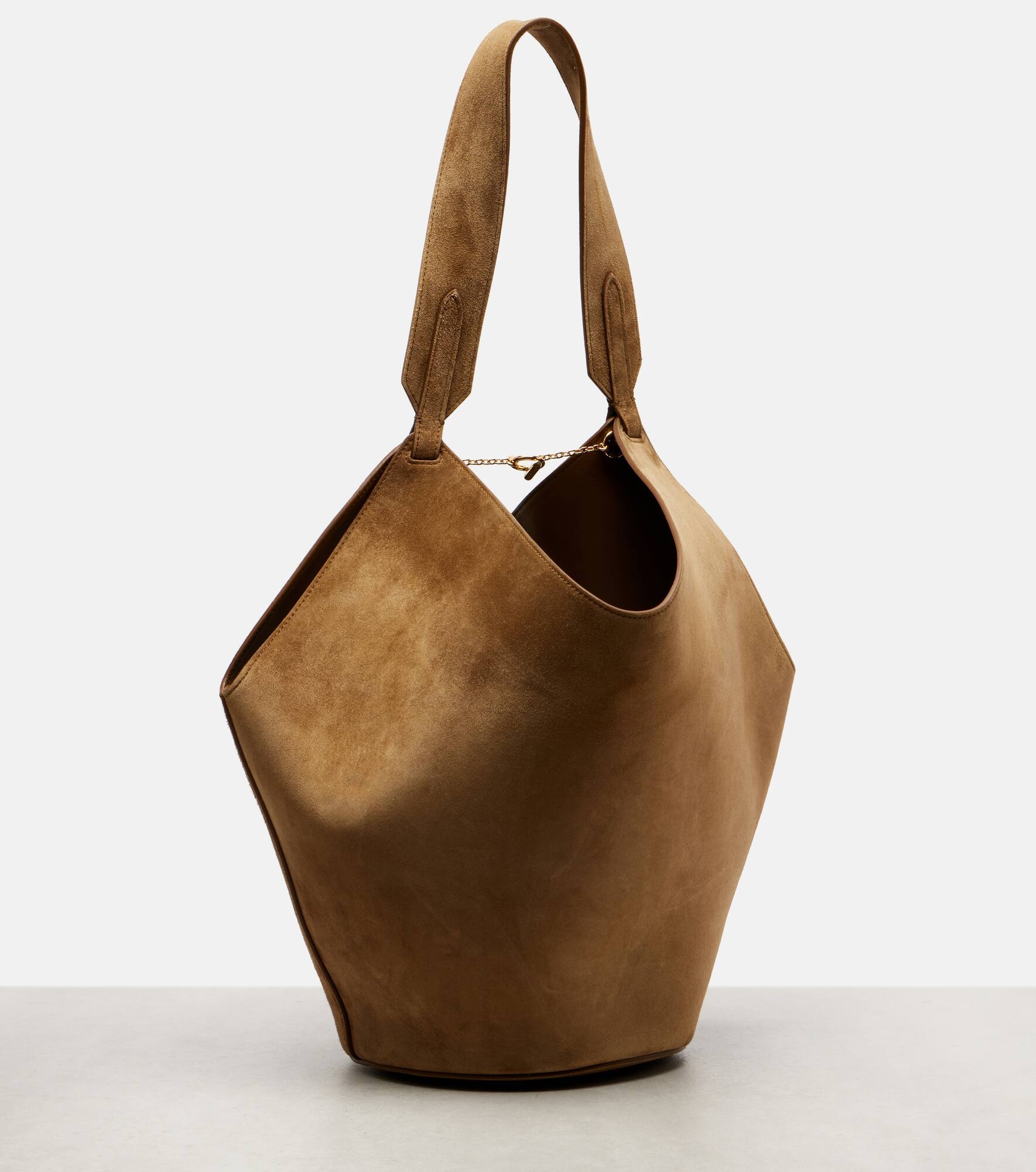 Lotus Small suede tote bag - 4