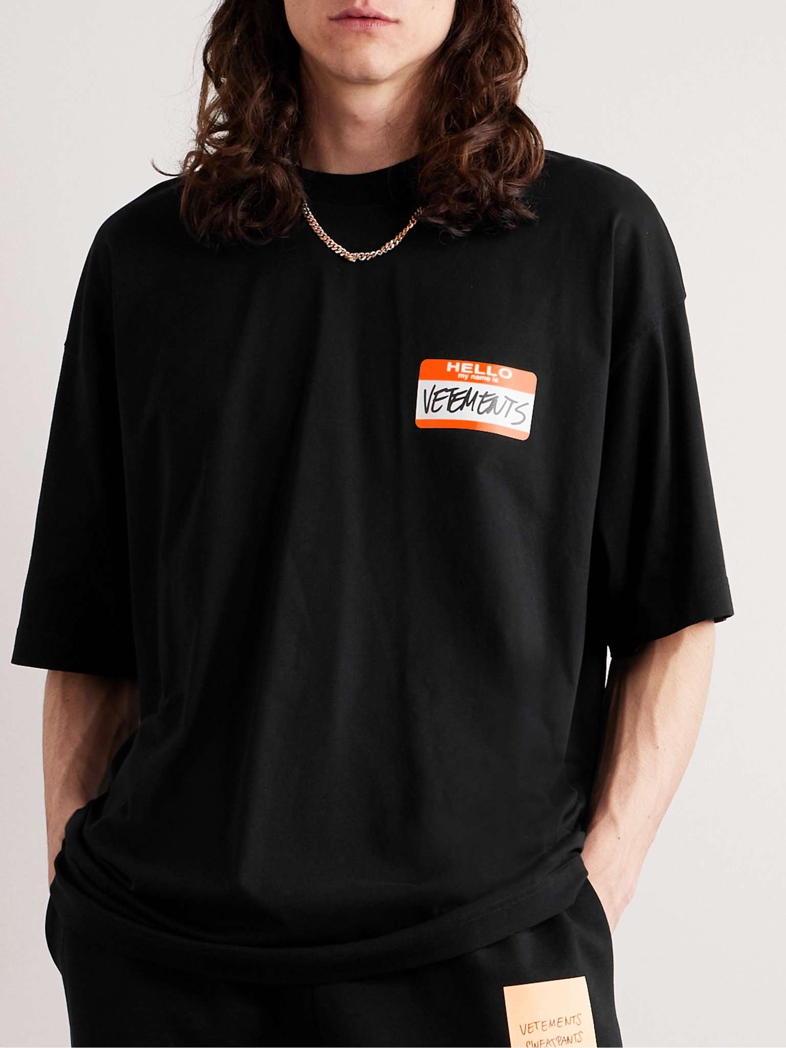 Oversized Logo-Print Cotton-Blend Jersey T-Shirt - 3