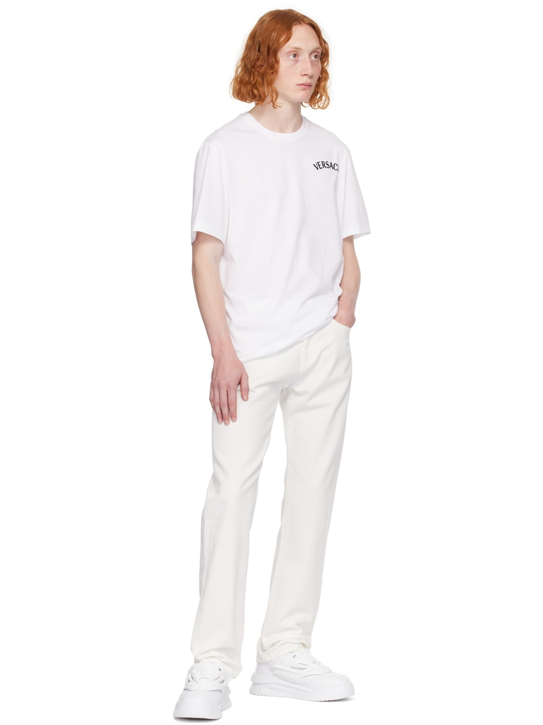 White 'Versace Milano' T-Shirt - 4