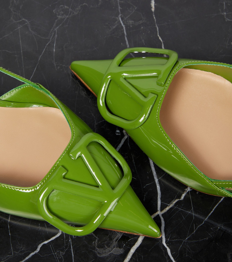 50mm VLogo leather slingback pumps 6