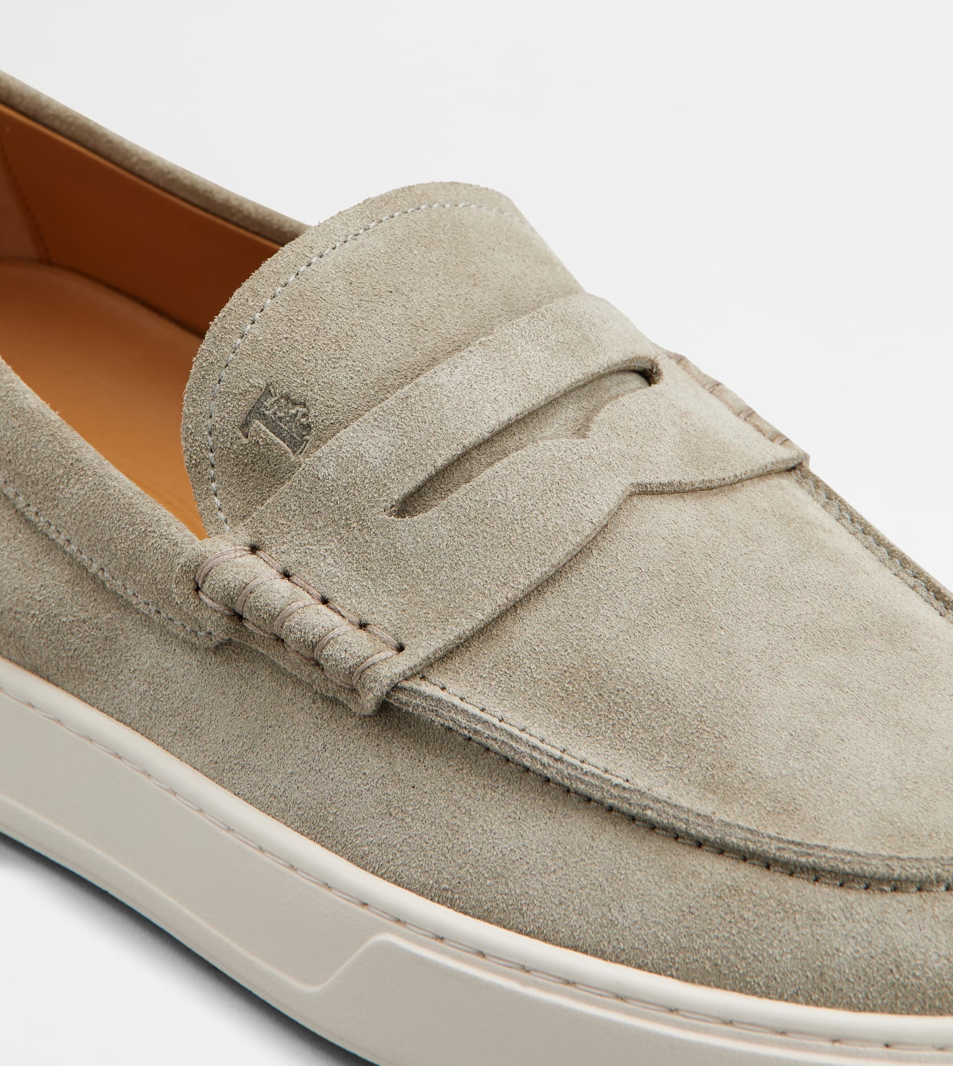 LOAFERS IN SUEDE - BEIGE - 5