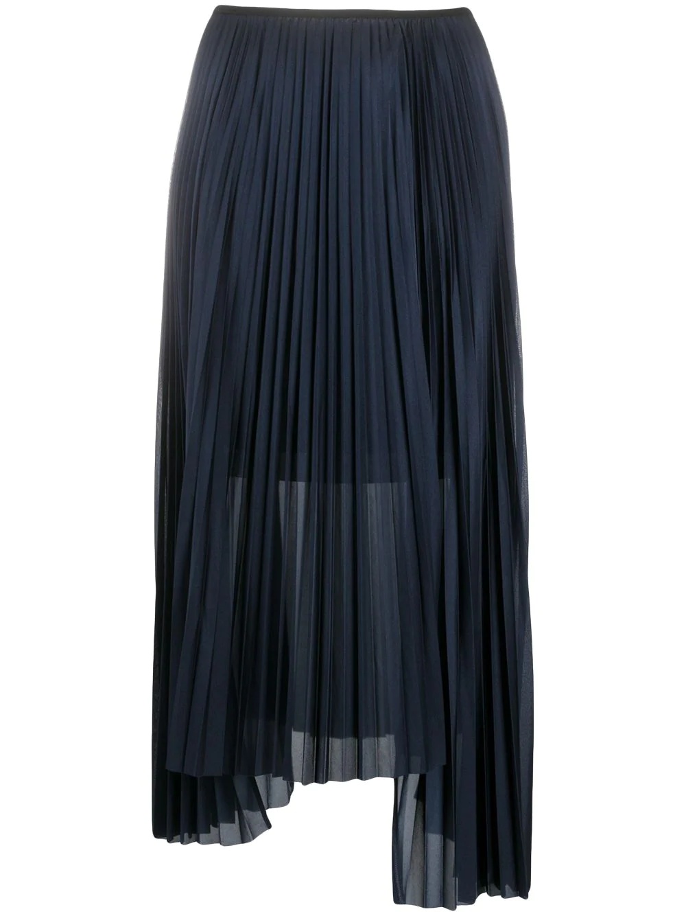 asymmetric pleated skirt - 1