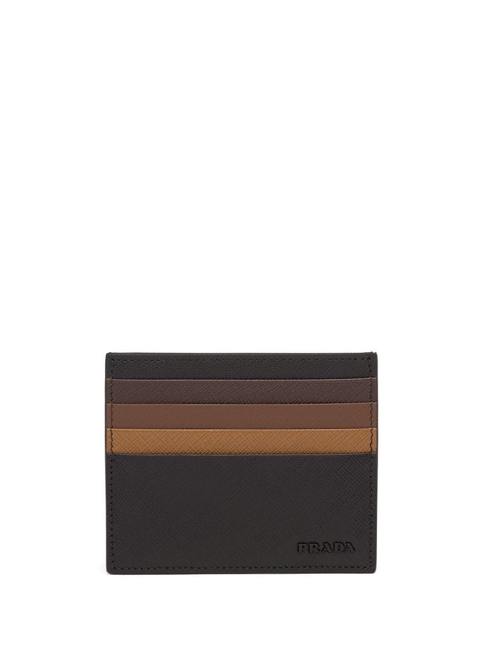 Saffiano leather colour-block cardholder - 1