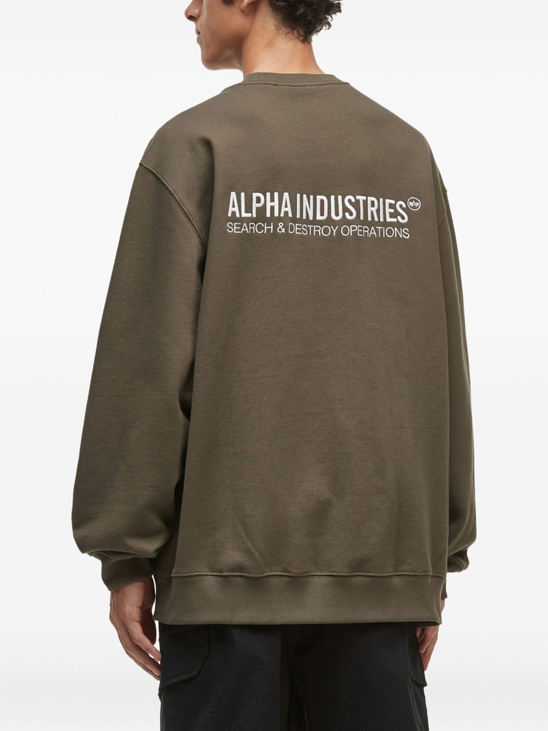 tiger-embroidered crew-neck sweatshirt 4