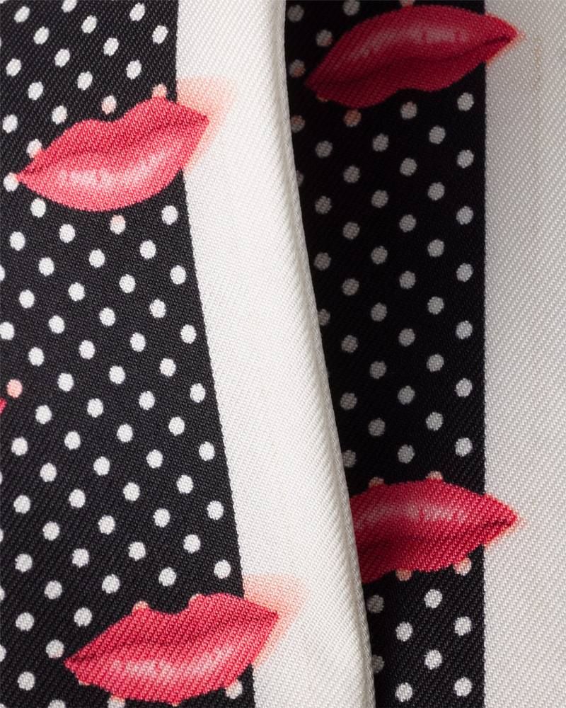 Prada Printed silk twill skinny scarf outlook