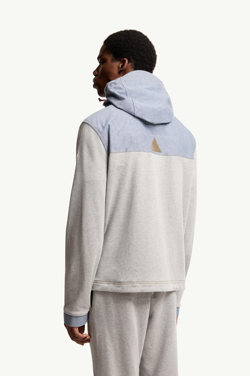 Cotton & Chambray Zip-Up Sweatshirt 5