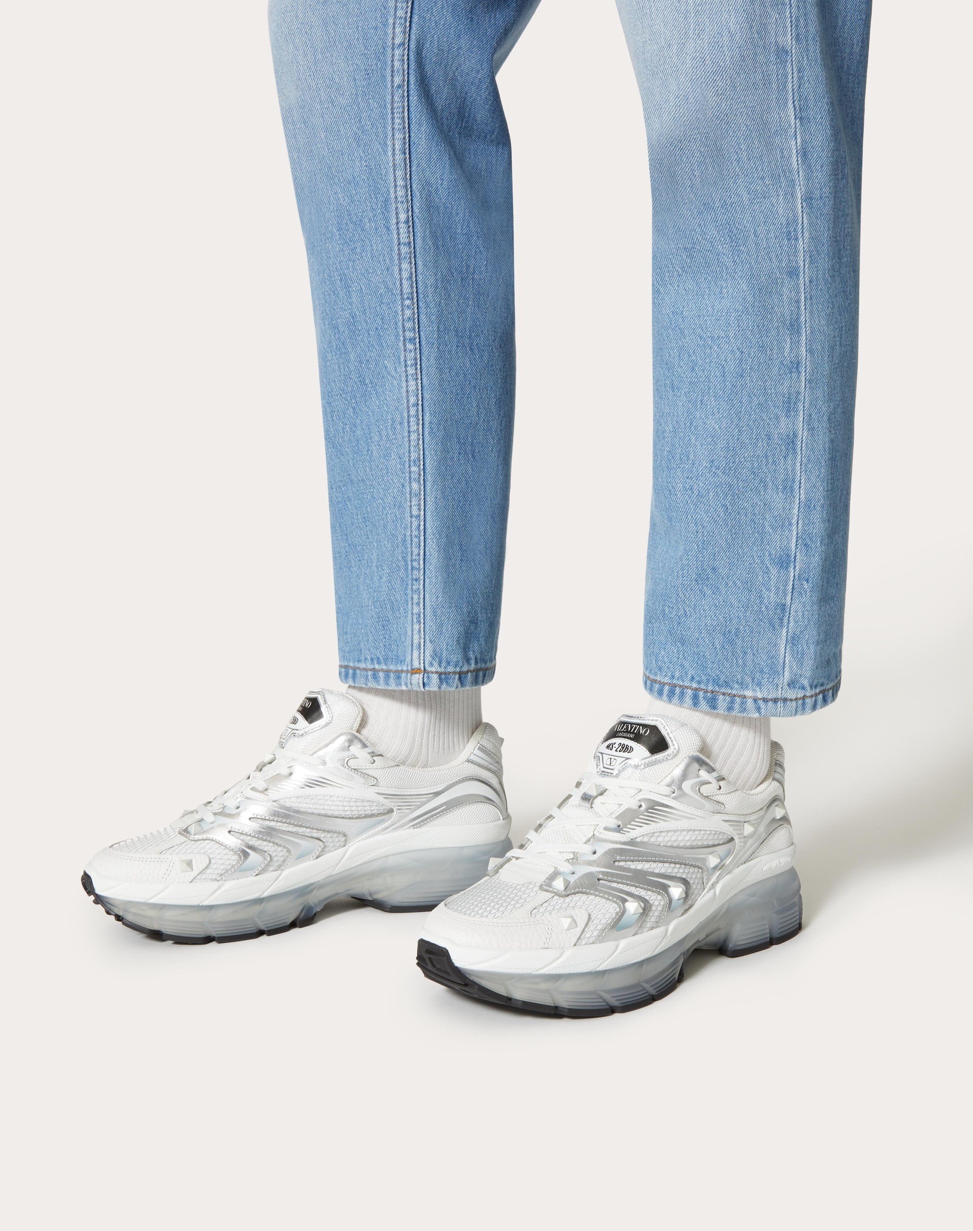 MS-2960 LOW-TOP SNEAKER IN FABRIC AND CALFSKIN - 6