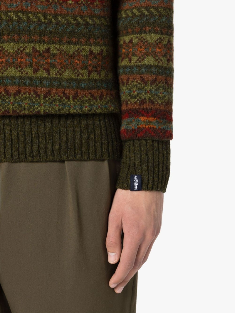 IMPULSE PINESHADOW WOOL FAIR ISLE CREWNECK SWEATER 6