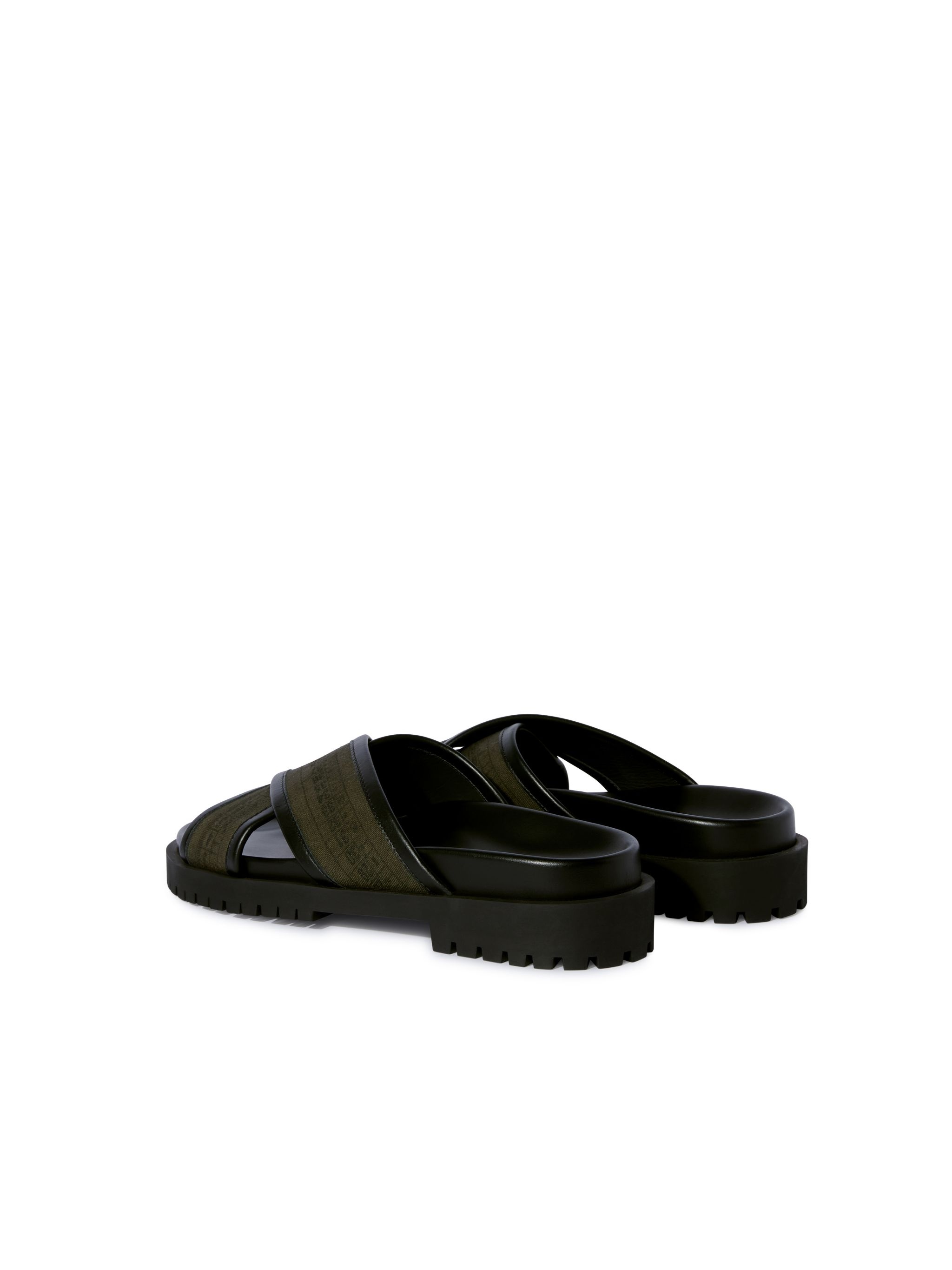 Green/black Chicago Crisscross Sandals - 4