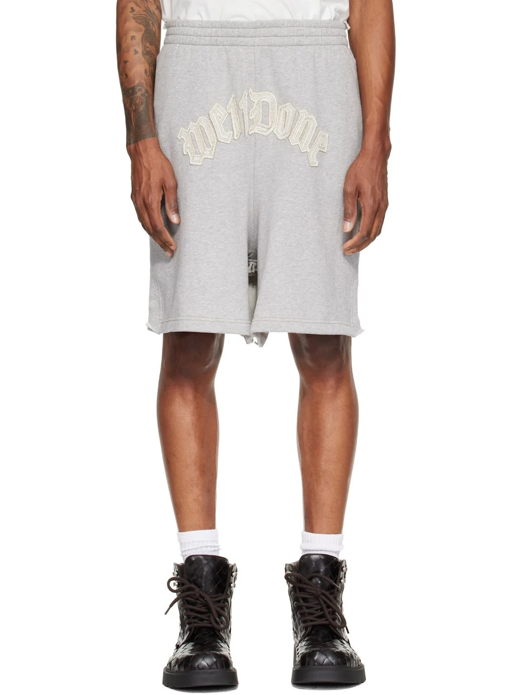 Gray Inside-Out Bermuda Sweat Shorts - 1