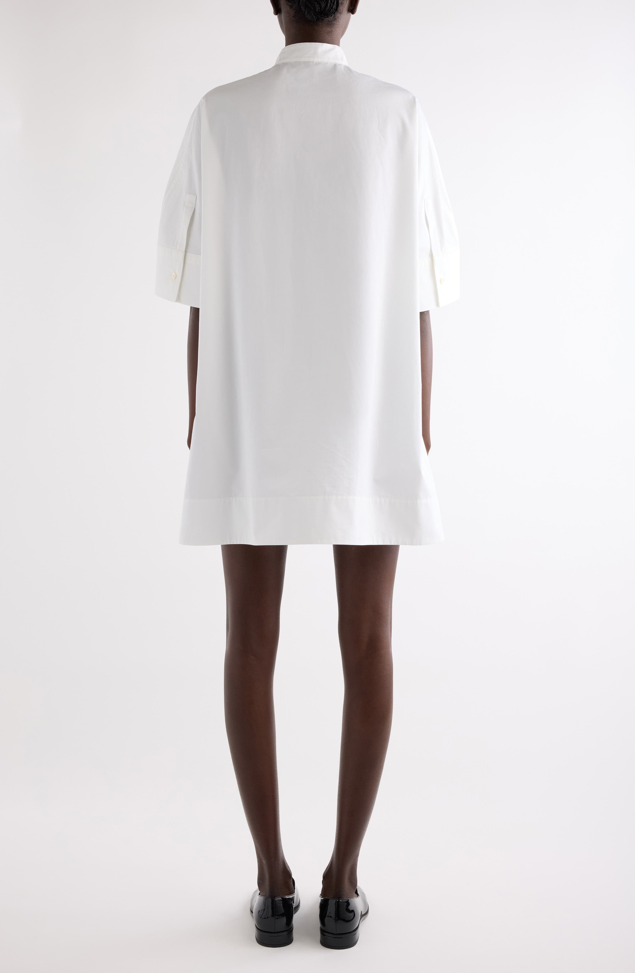 Givenchy A-Line Cotton Poplin Minidress in White at Nordstrom - 3