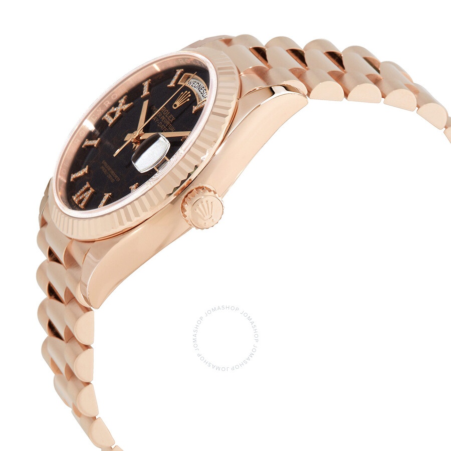 Rolex Day-Date 36 Automatic 18kt Everose Gold Diamond Eisenkiesel Dial Ladies Watch M128235-0041 - 2