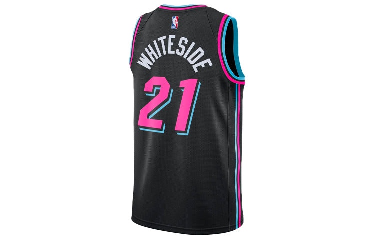 Nike NBA Casual Sports Training Basketball Vest SW Fan Edition 18-19 Season Miami Heat 21 Black AJ46 - 2
