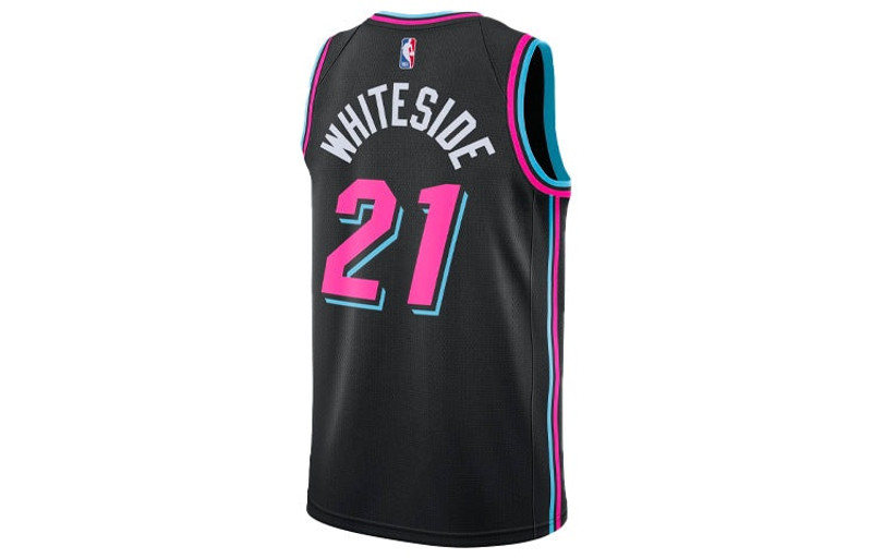Nike Nike NBA Casual Sports Training Basketball Vest SW Fan Edition 18-19 Season Miami Heat 21 Black AJ46 outlook