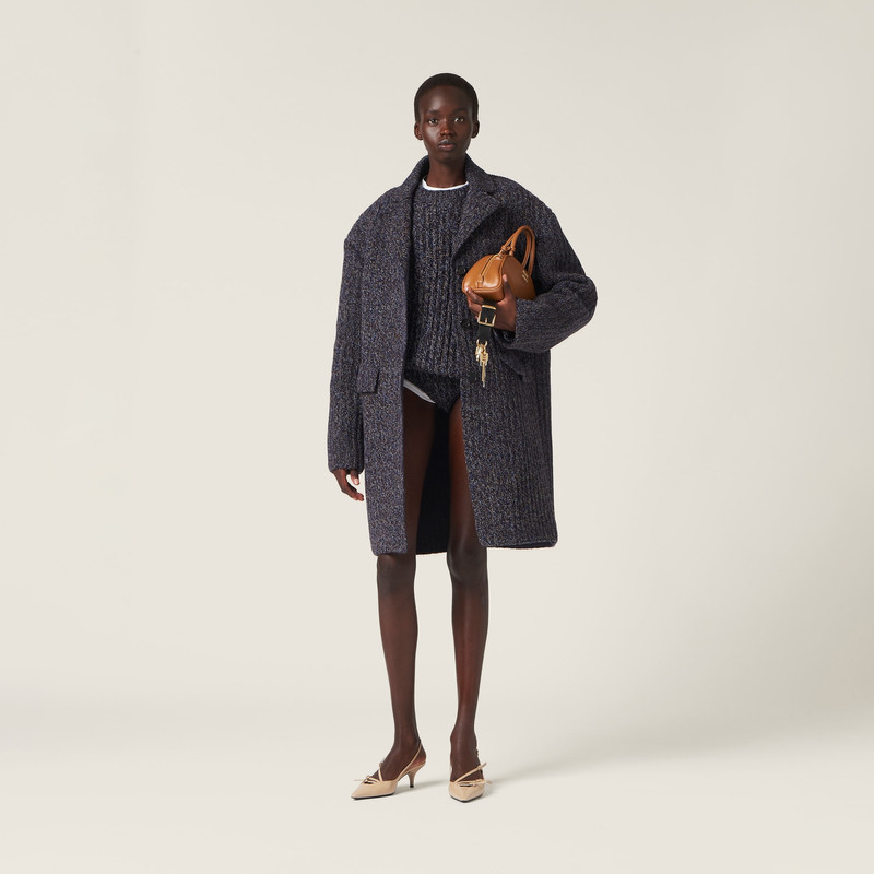 Miu Miu Wool and cotton coat outlook