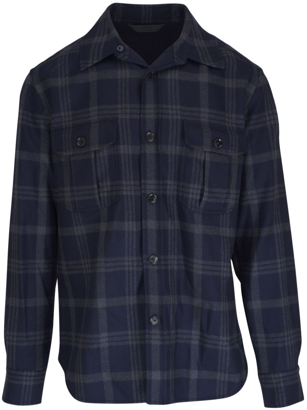 checked wool shirt - 1