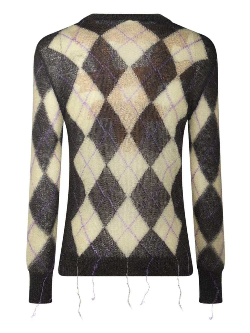 argyle v-neck sweater - 2