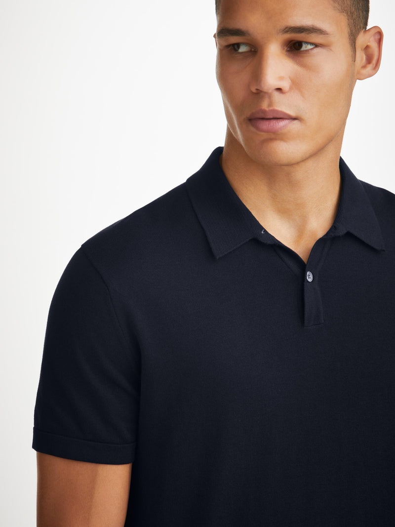 Men's Polo Shirt Jacob Sea Island Cotton Navy - 6