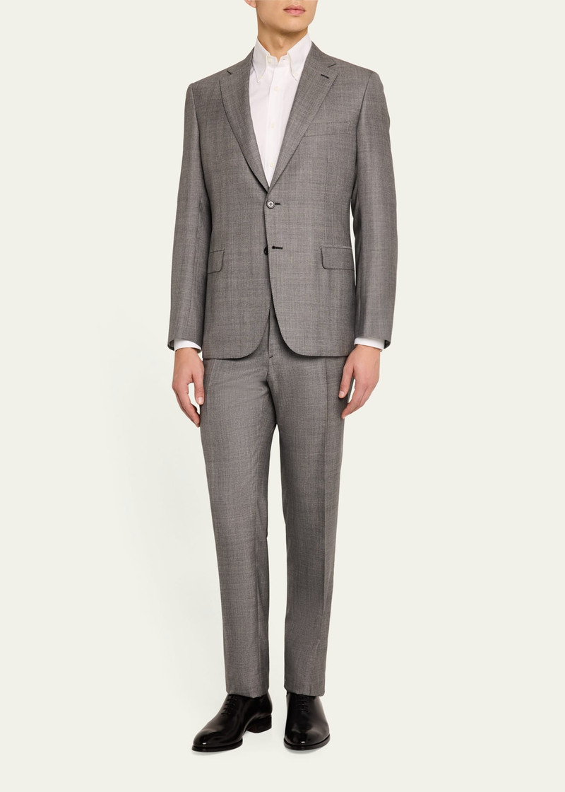 Brioni Men's Wool-Silk Plaid Suit outlook