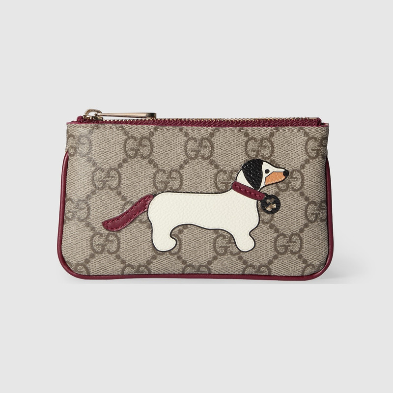 GG key case with dog detail 4