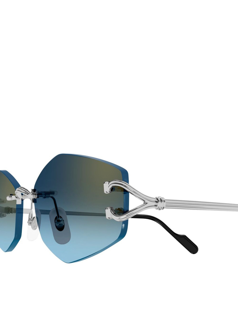 rimless geometric-frame sunglasses 3