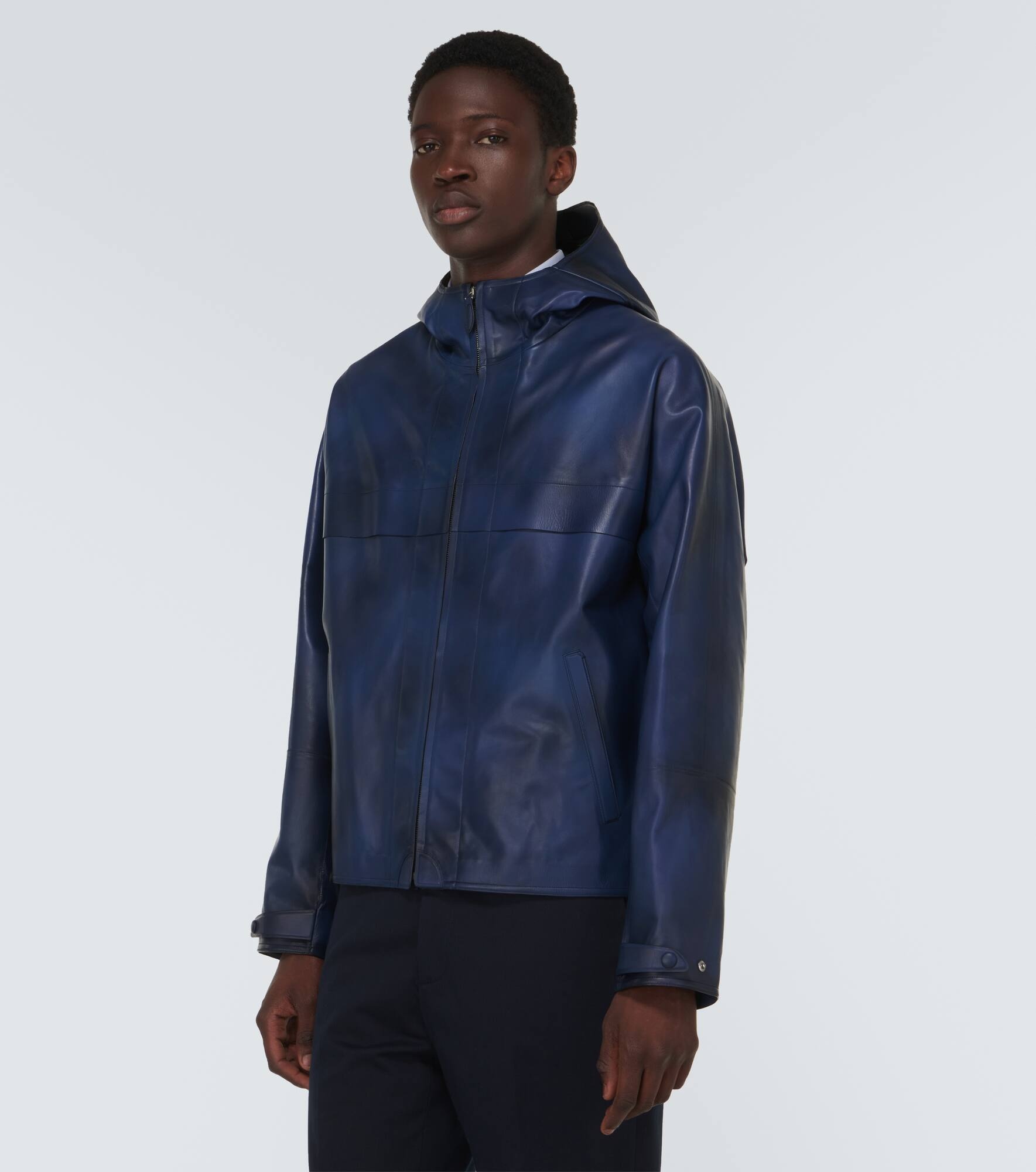 Hooded leather jacket - 3