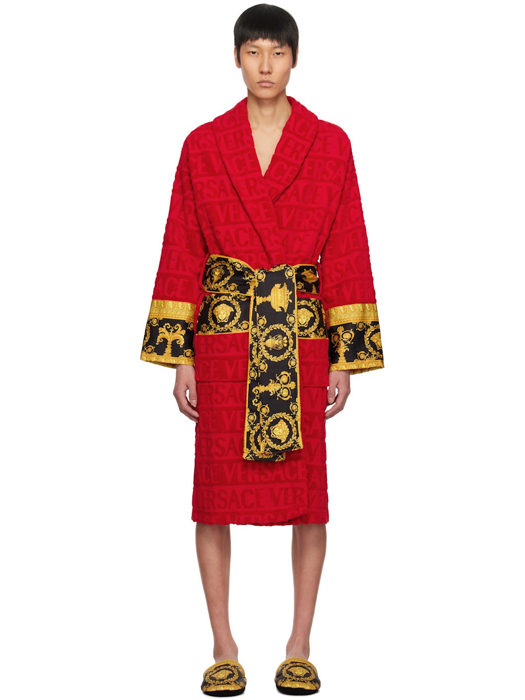 Red 'I Heart Baroque' Bathrobe - 1