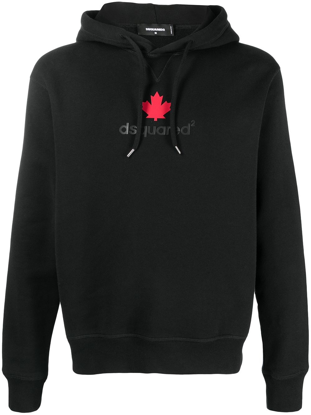 maple leaf-print hoodie - 1