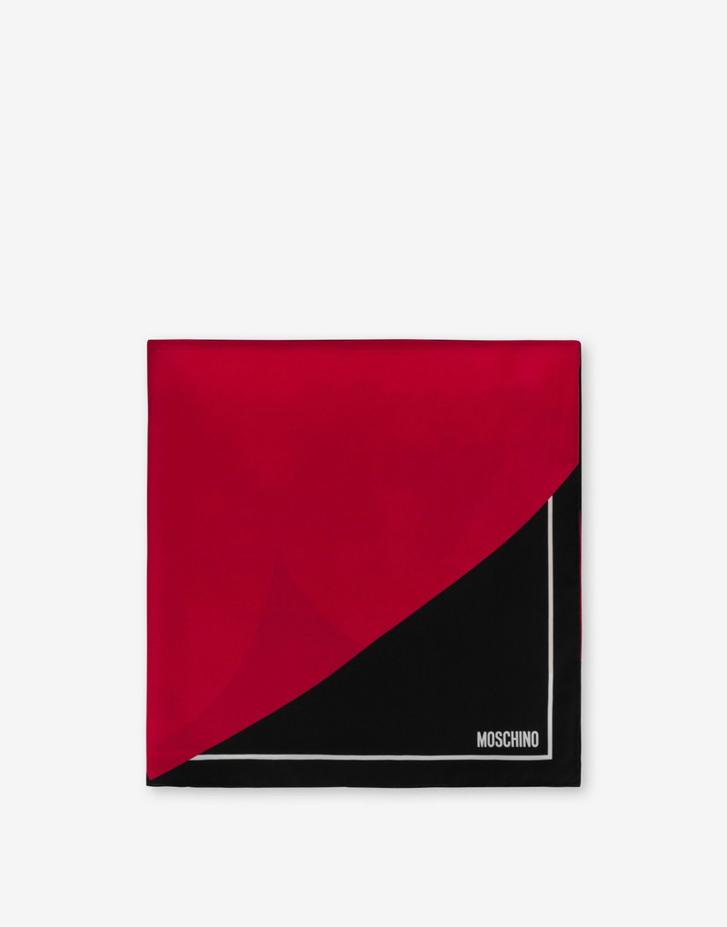 Moschino SILK SCARF MAXI RED HEART outlook