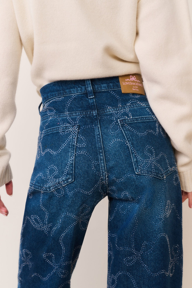 Dessa Crystal Bow Jeans 5
