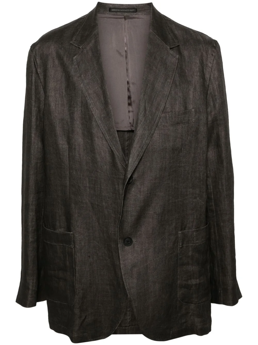 notched-lapels single-breasted blazer - 1