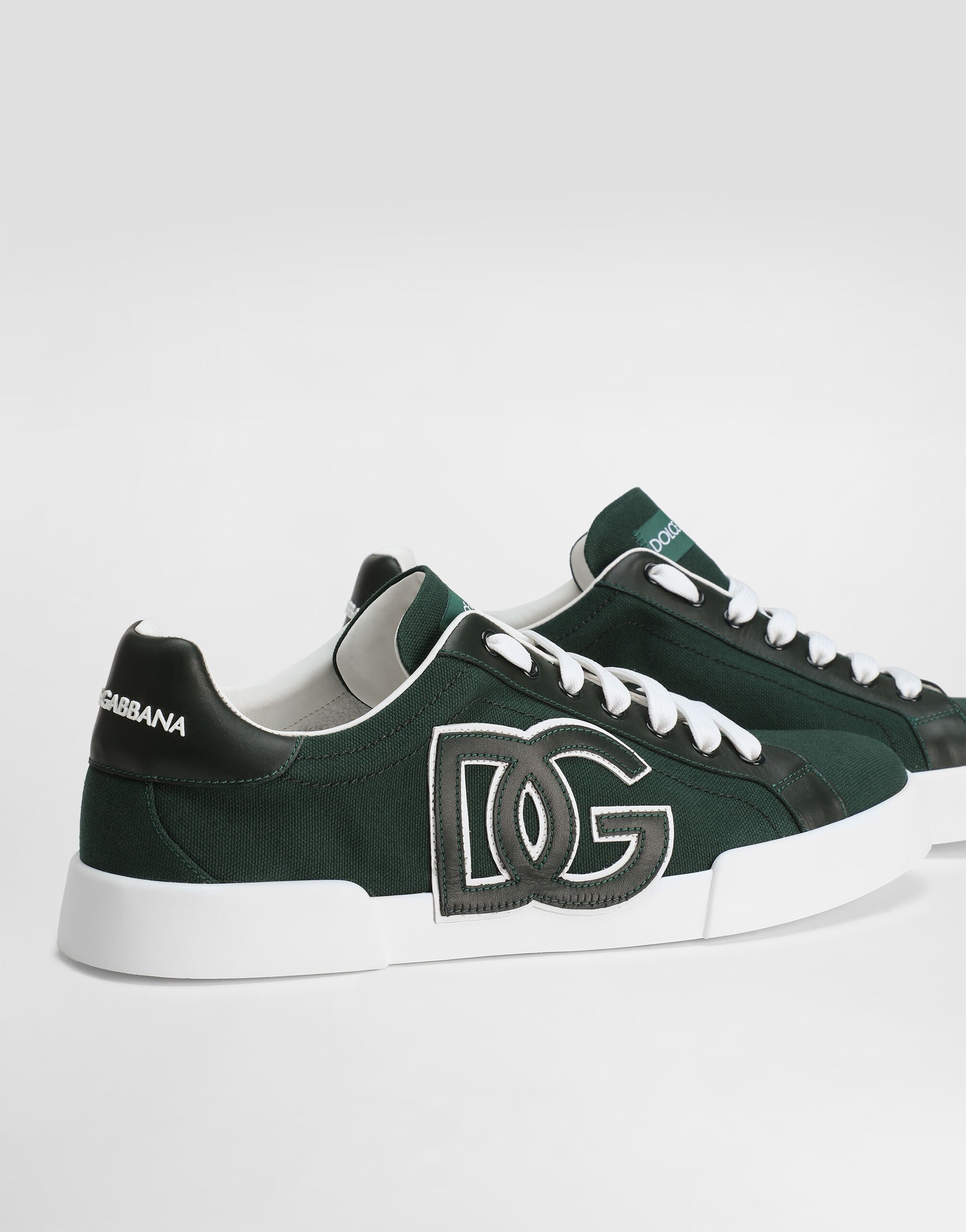 Portofino light strobel sneakers in canvas and calfskin - 4