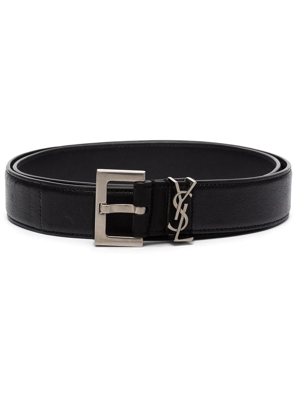 monogram-plaque buckled belt - 1