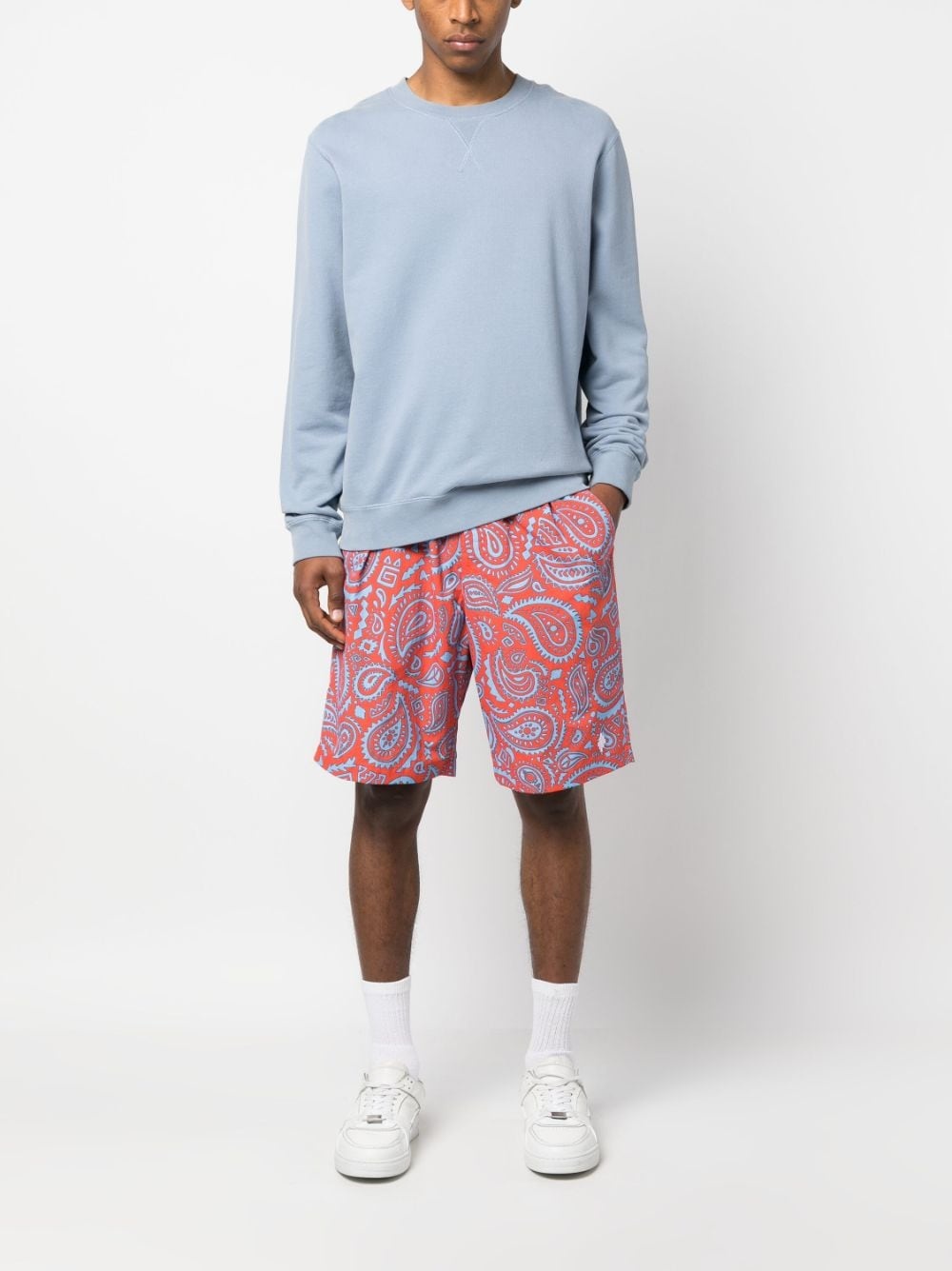 paisley-pattern knee-length shorts - 2