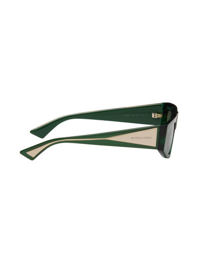 Bottega Veneta Green Rectangular Sunglasses outlook
