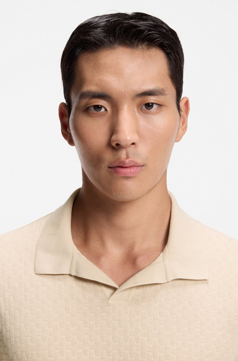 JOHNNY-COLLAR POLO SHIRT IN ITALIAN STRETCH COTTON 3