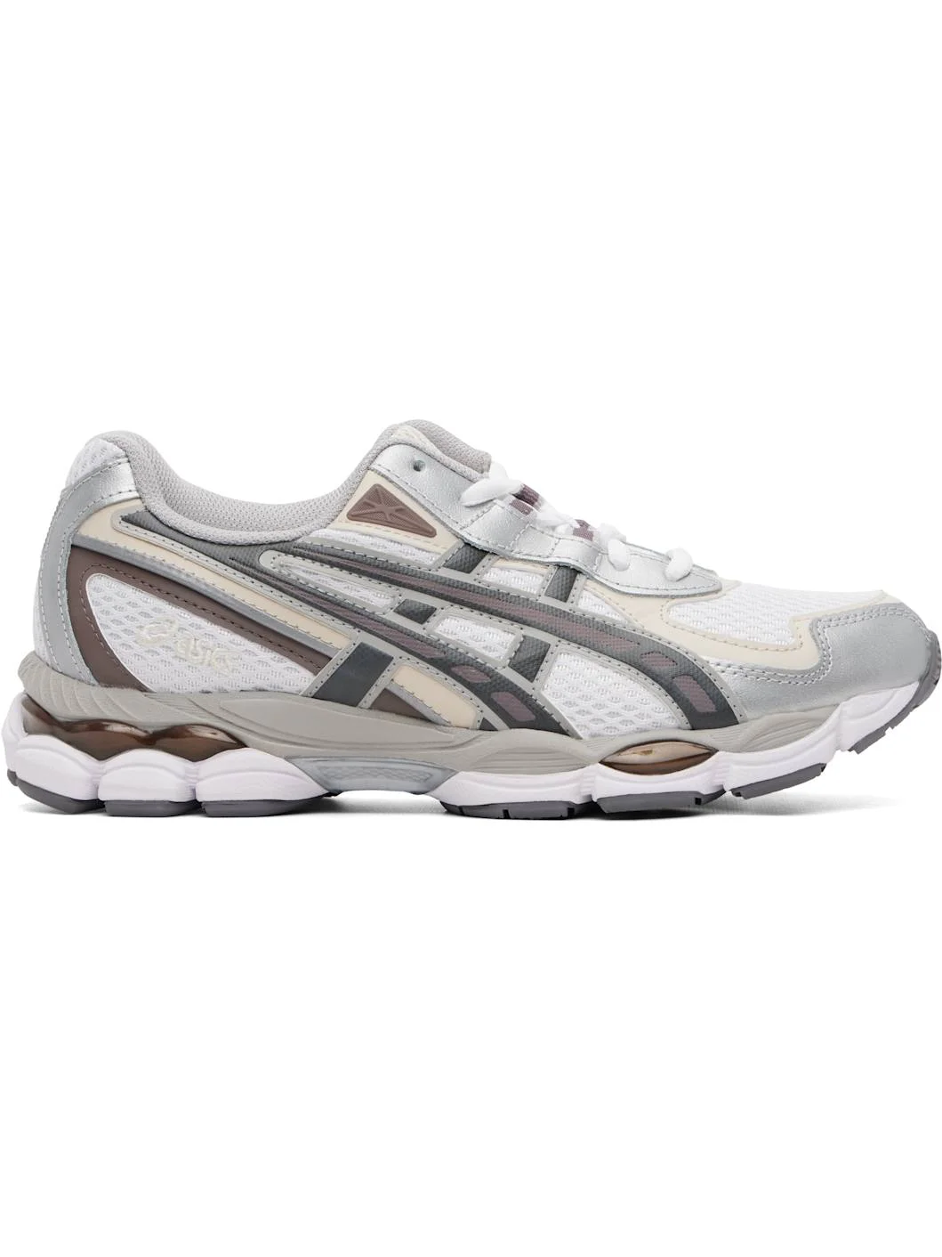 White & Brown Gel-NYC 2055 Sneakers - 1
