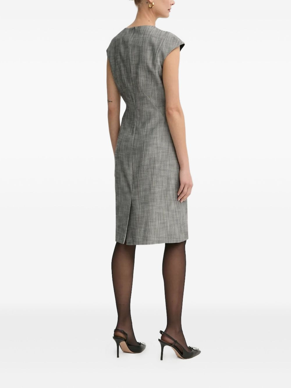 cap-sleeve midi dress - 2