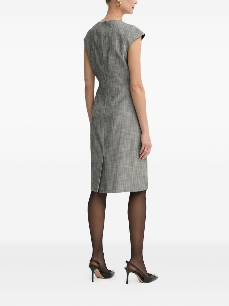 BOSS cap-sleeve midi dress outlook