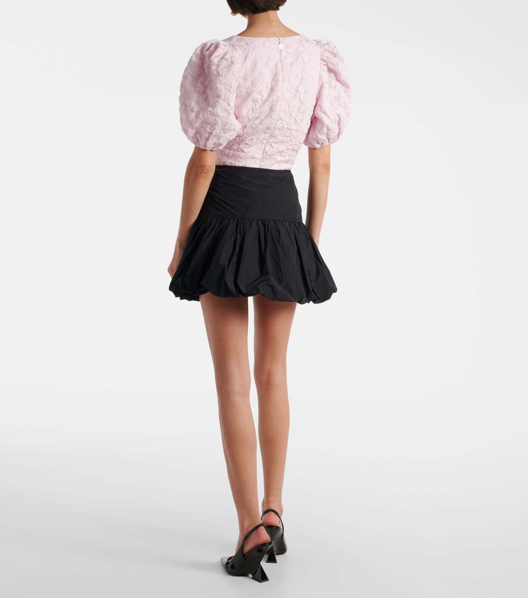 Gathered peplum miniskirt - 3