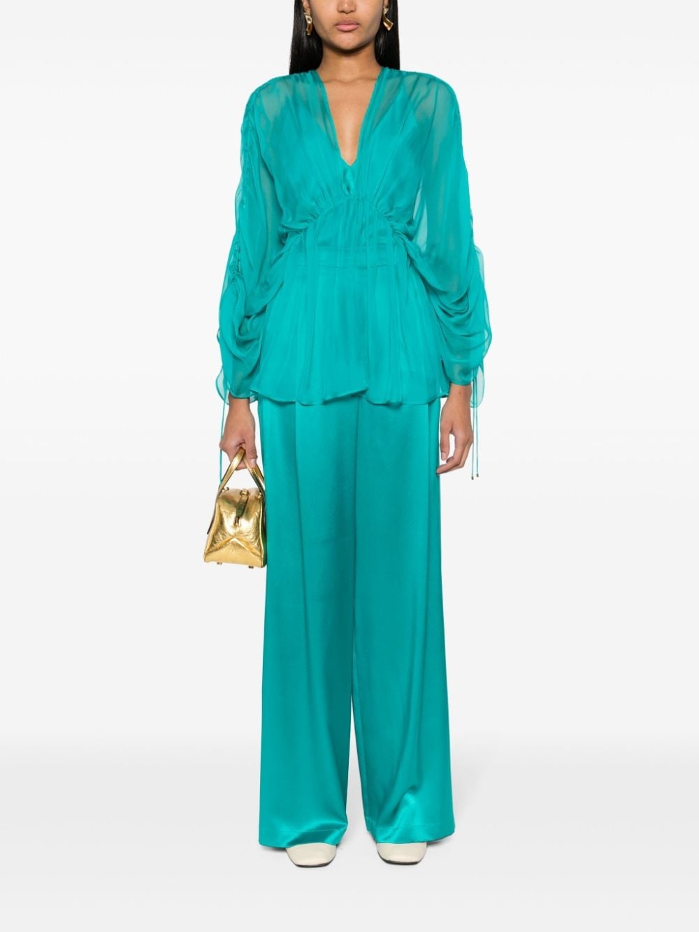 georgette silk blouse - 2