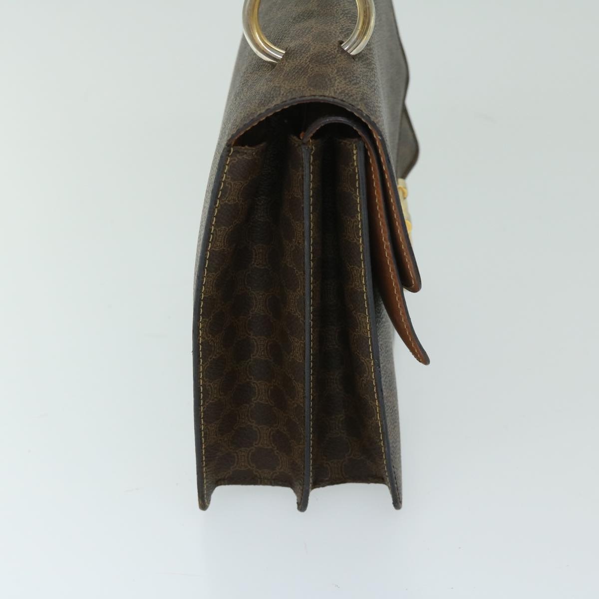 CELINE Macadam Canvas Hand Bag Pvc Brown - 5