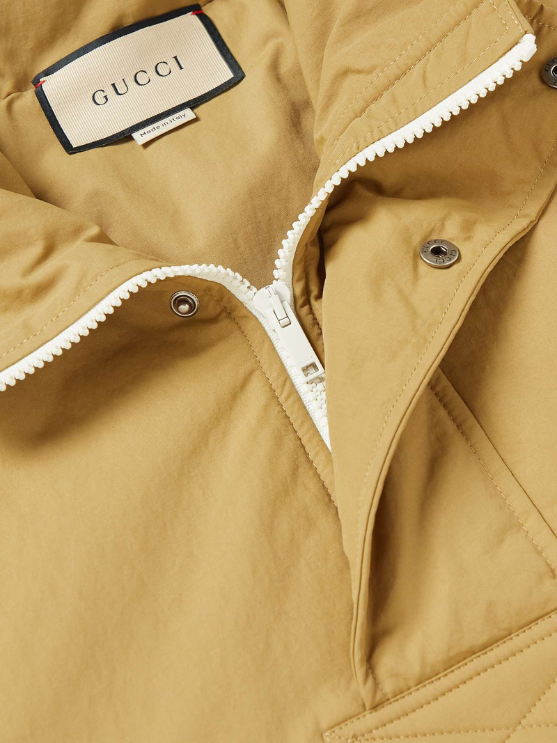Logo-Jacquard Wool-Blend Fleece and Shell Half-Zip Track Jacket 5
