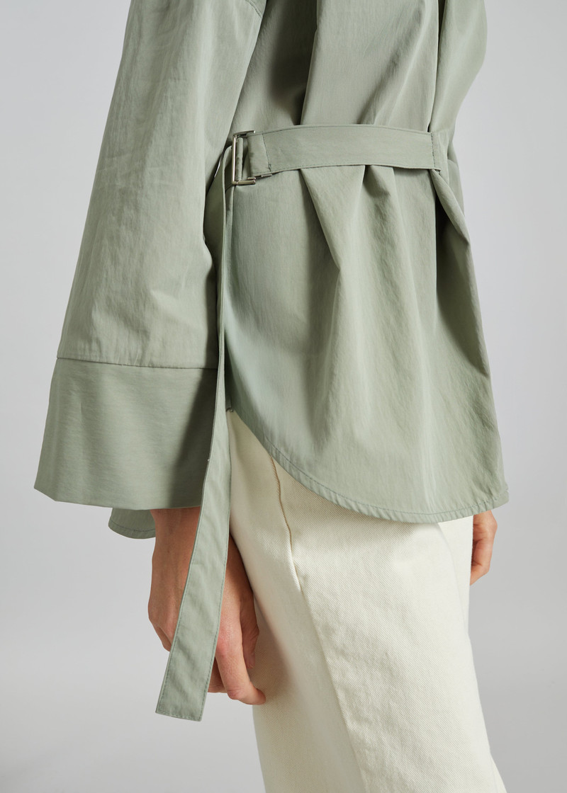 Ames Belted Top - Sage 8